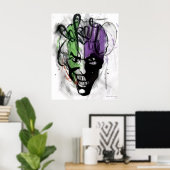 Das Portrait des Joker Neon Airbrush Poster (Heimbüro)