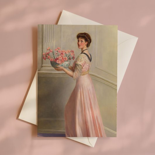Das Portrait einer Frau in Rosa | John Collier