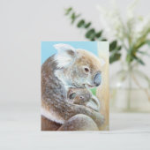Das Portrait "The Koala cuddle" mit der Postkarte (Stehend Vorderseite)
