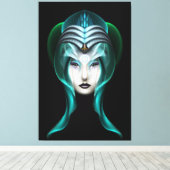 Das Portrait von Cyiria ISO Schwarze Canvas drucke (Insitu (Holzboden))