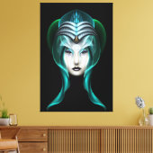 Das Portrait von Cyiria ISO Schwarze Canvas drucke (Insitu (Wohnzimmer))