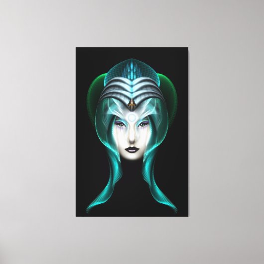 Das Portrait von Cyiria ISO Schwarze Canvas drucke (Vorderseite)