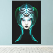 Das Portrait von Cyiria ISO Schwarze Canvas drucke (Insitu (Holzboden))