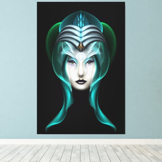 Das Portrait von Cyiria ISO Schwarze Canvas drucke (Insitu (Holzboden))