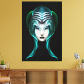 Das Portrait von Cyiria ISO Schwarze Canvas drucke (Insitu (Wohnzimmer))