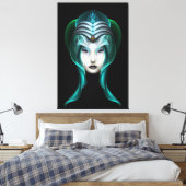 Das Portrait von Cyiria ISO Schwarze Canvas drucke (Insitu (Schlafzimmer))