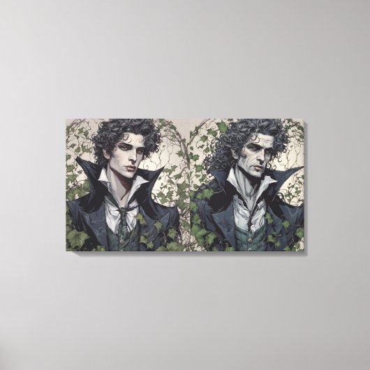 Das Portrait von Dorian Gray Gothic Fine Art Leinwanddruck (Vorderseite)