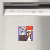 Das Portrait von Dorian Greyhound Magnet (In Situ (Geschirrspüler))