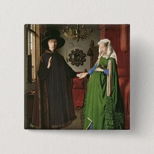 Das Porträt von Giovanni Arnolfini Button (Vorderseite)