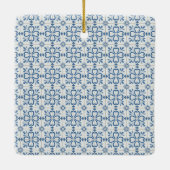 Das portugiesische Rooster mit einem Weihnachtsges Keramikornament (Rückseite)