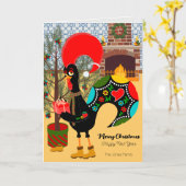 Das portugiesische Rooster und die Freude am Gesch Karte (Gelbe Blume)