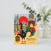 Das portugiesische Rooster und die Freude am Gesch Postkarte (Stehend Vorderseite)