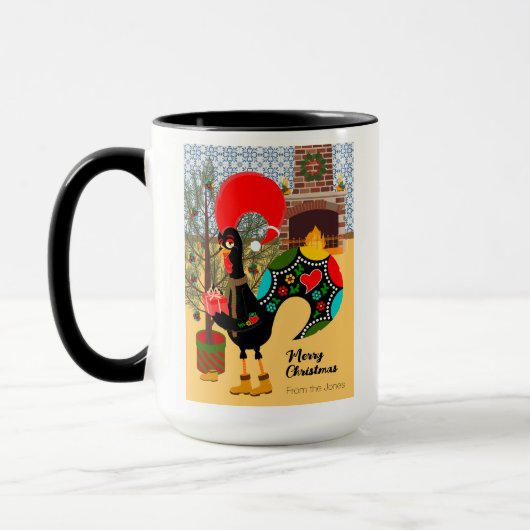 Das portugiesische Rooster und die Freude am Gesch Tasse (Links)