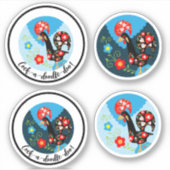 Das portugiesische Rooster von Barcelos Aufkleber (Vorderseite)