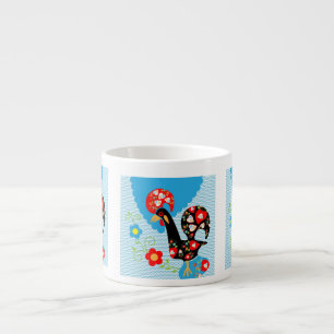 Das portugiesische Rooster von Barcelos Espressotasse