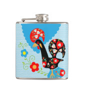 Das portugiesische Rooster von Barcelos Flachmann (Vorderseite)