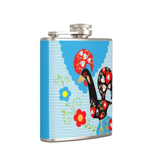 Das portugiesische Rooster von Barcelos Flachmann (Rechts)