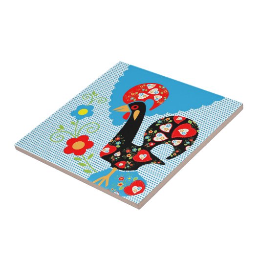 Das portugiesische Rooster von Barcelos Fliese (Seite)