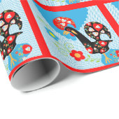 Das portugiesische Rooster von Barcelos Geschenkpapier (Rolleneckpunkt)