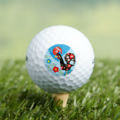 Das portugiesische Rooster von Barcelos Golfball (Insitu T-Shirt)