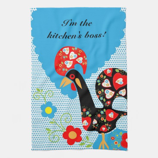 Das portugiesische Rooster von Barcelos Handtuch (Vertikal)