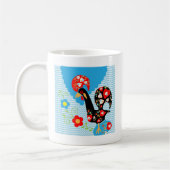 Das portugiesische Rooster von Barcelos Kaffeetasse (Links)
