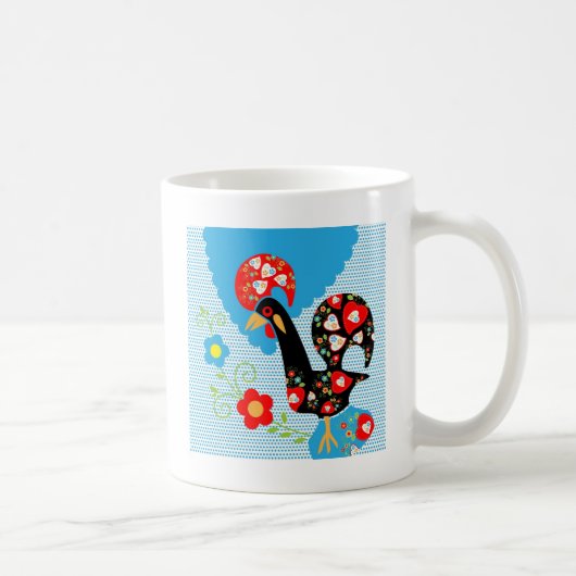 Das portugiesische Rooster von Barcelos Kaffeetasse (Rechts)