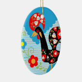 Das portugiesische Rooster von Barcelos Keramik Ornament (Rechts)