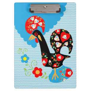 Das portugiesische Rooster von Barcelos Klemmbrett