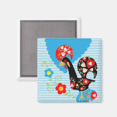 Das portugiesische Rooster von Barcelos Magnet (Vorderseite/Rückseite)