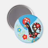 Das portugiesische Rooster von Barcelos Magnet (Vorderseite/Rückseite)