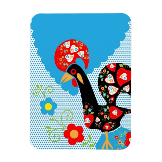 Das portugiesische Rooster von Barcelos Magnet (Vertikal)