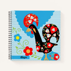 Das portugiesische Rooster von Barcelos Notizblock