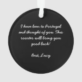 Das portugiesische Rooster von Barcelos Ornament (Rückseite)