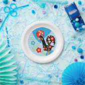 Das portugiesische Rooster von Barcelos Pappteller (Party)