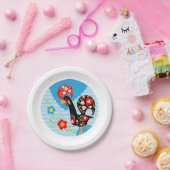 Das portugiesische Rooster von Barcelos Pappteller (Party)