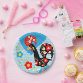 Das portugiesische Rooster von Barcelos Pappteller (Party)