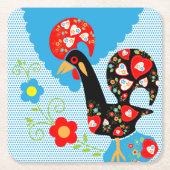 Das portugiesische Rooster von Barcelos Rechteckiger Pappuntersetzer (Vorderseite)