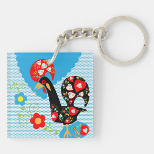 Das portugiesische Rooster von Barcelos Schlüsselanhänger