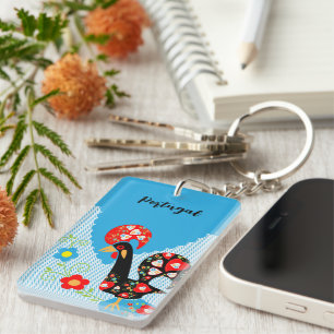 Das portugiesische Rooster von Barcelos Schlüsselanhänger