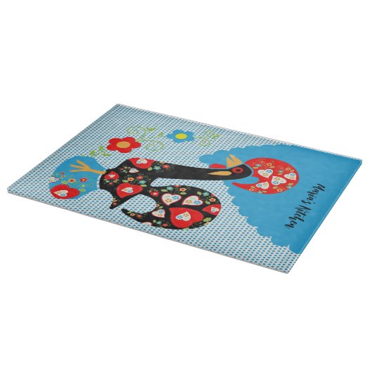 Das portugiesische Rooster von Barcelos Schneidebrett (Ecke)