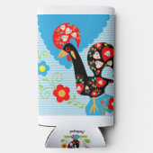 Das portugiesische Rooster von Barcelos Selters Dosenkühler (Rückseite)