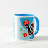 Das portugiesische Rooster von Barcelos Tasse (VorderseiteRechts)