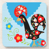Das portugiesische Rooster von Barcelos Untersetzer (Vorderseite)