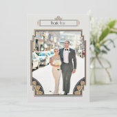 Das Posh Kunst-Deko-Gold danken Ihnen Dankeskarte (Stehend Vorderseite)