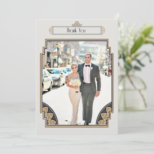 Das Posh Kunst-Deko-Gold danken Ihnen Dankeskarte (Stehend Vorderseite)