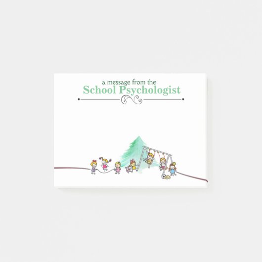 Das Post-Itanmerkungen des Schulpsychologen Post-it Klebezettel (Vorderseite)
