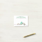 Das Post-Itanmerkungen des Schulpsychologen Post-it Klebezettel (Auf Schreibtisch)