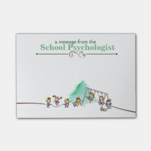 Das Post-Itanmerkungen des Schulpsychologen Post-it Klebezettel