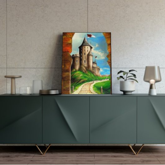 Das Poster auf der Burg